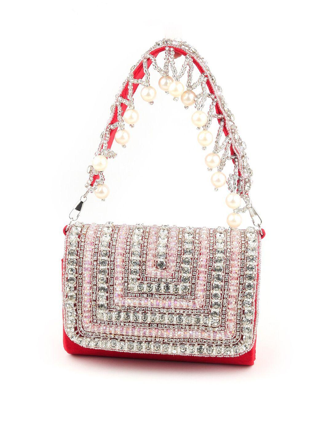 odette embellished envelope clutch with wrist loop