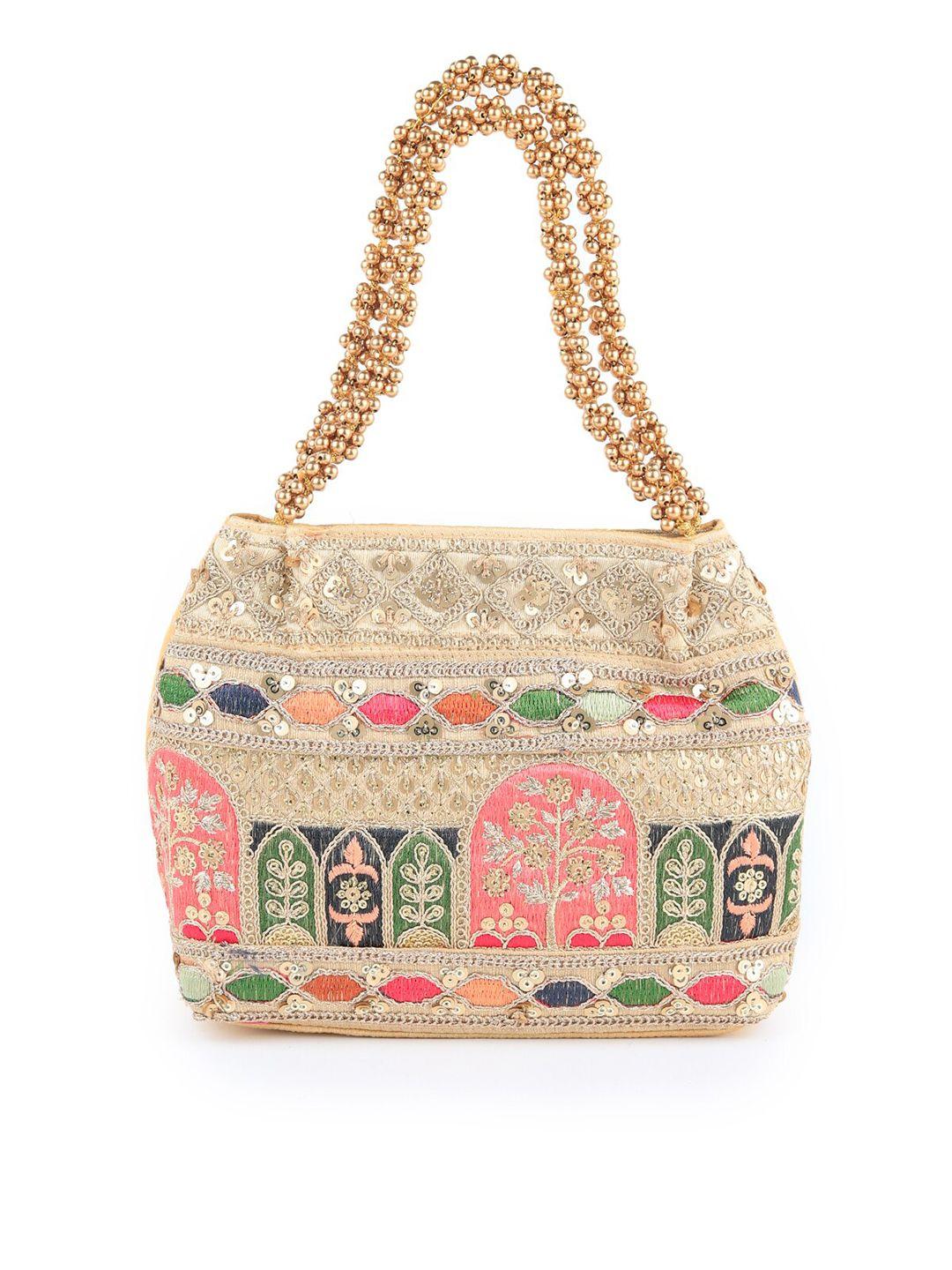 odette embroidered fabric purse clutch