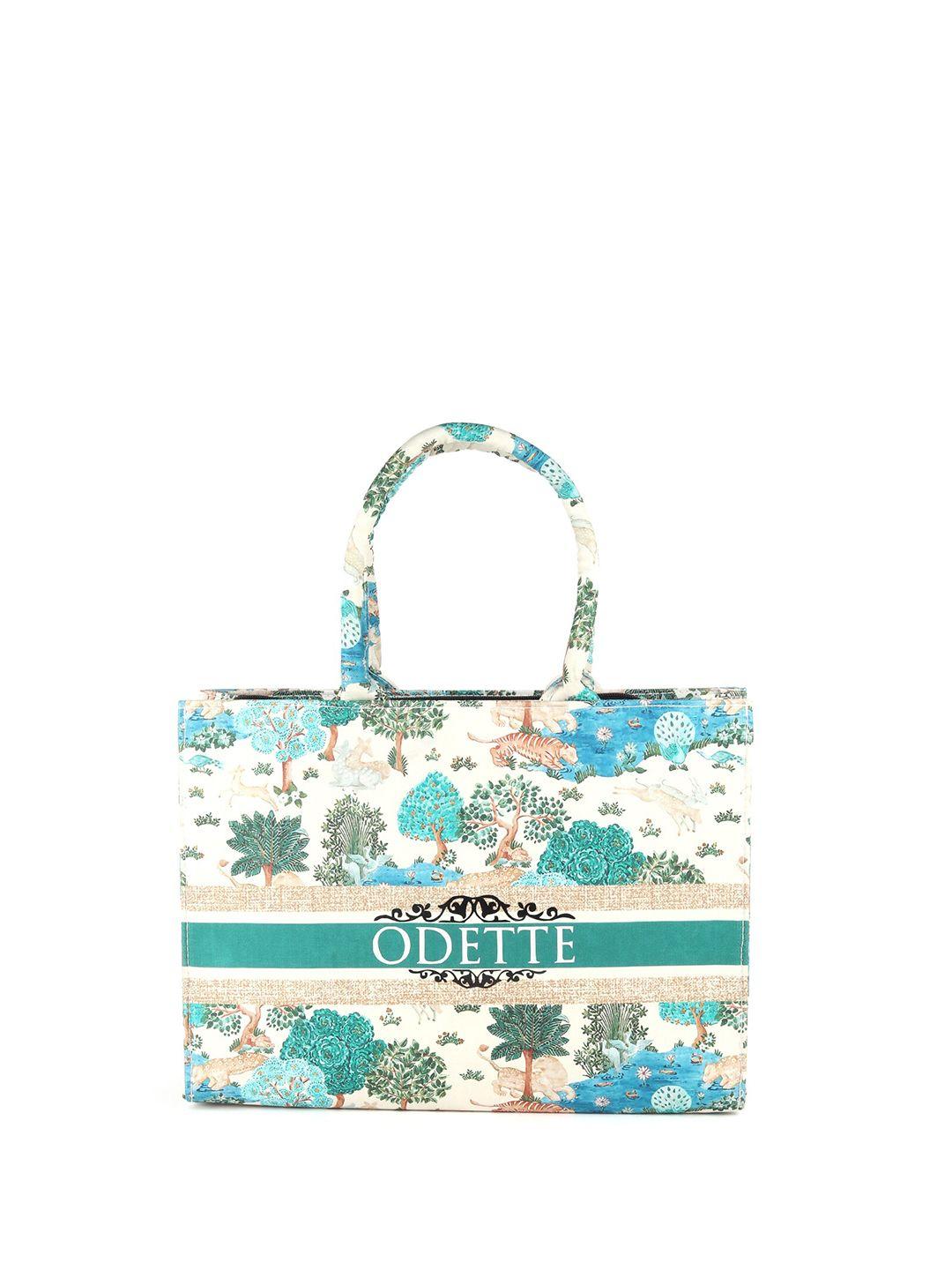 odette ethnic motifs printed tote bag