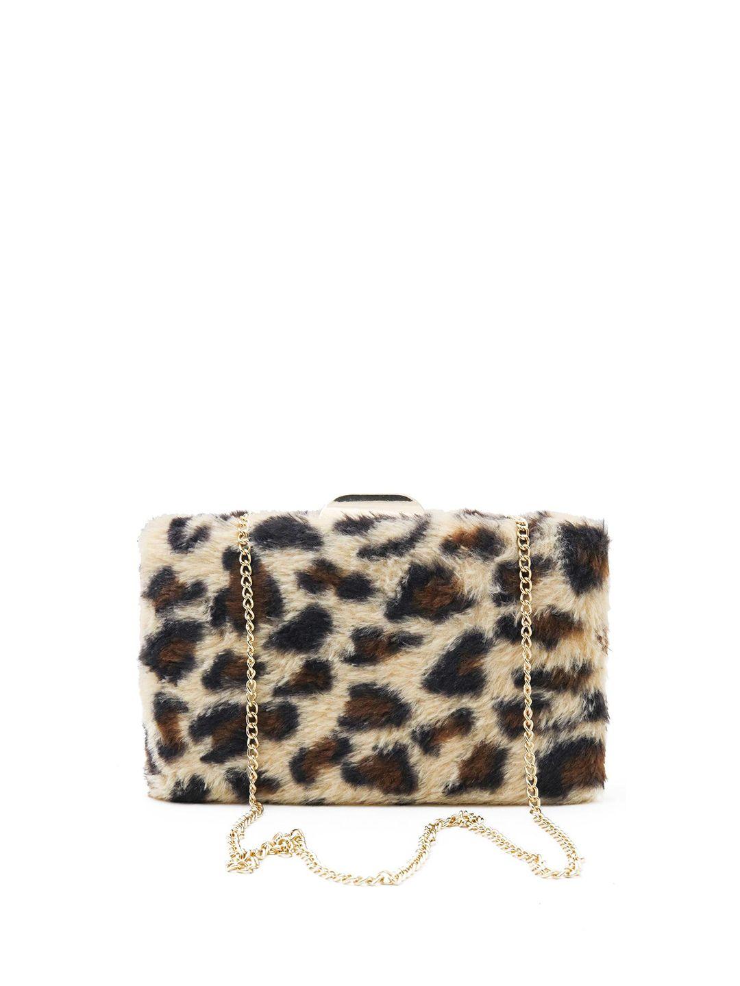 odette faux fur box clutch