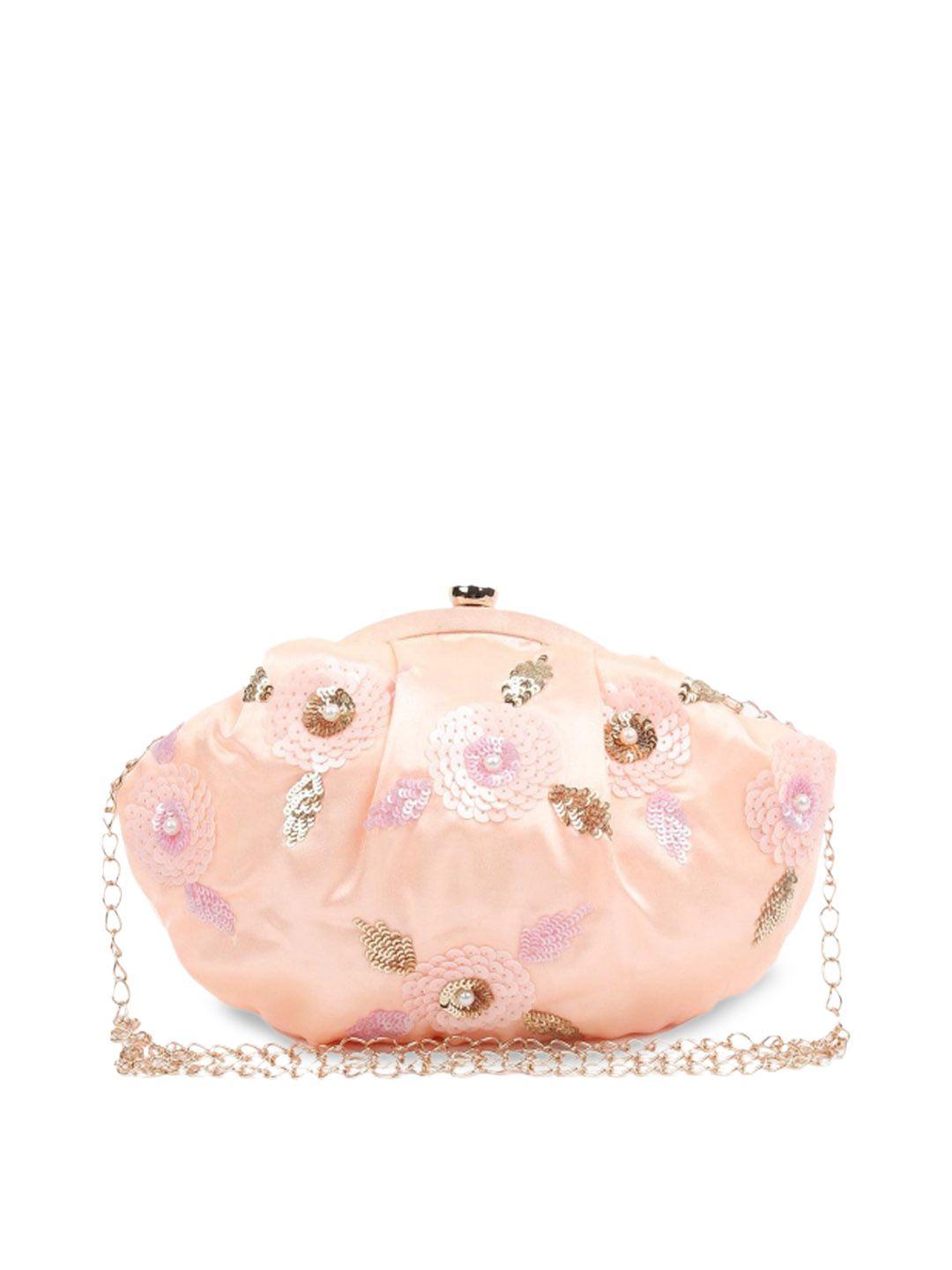 odette floral embellished half moon sling bag
