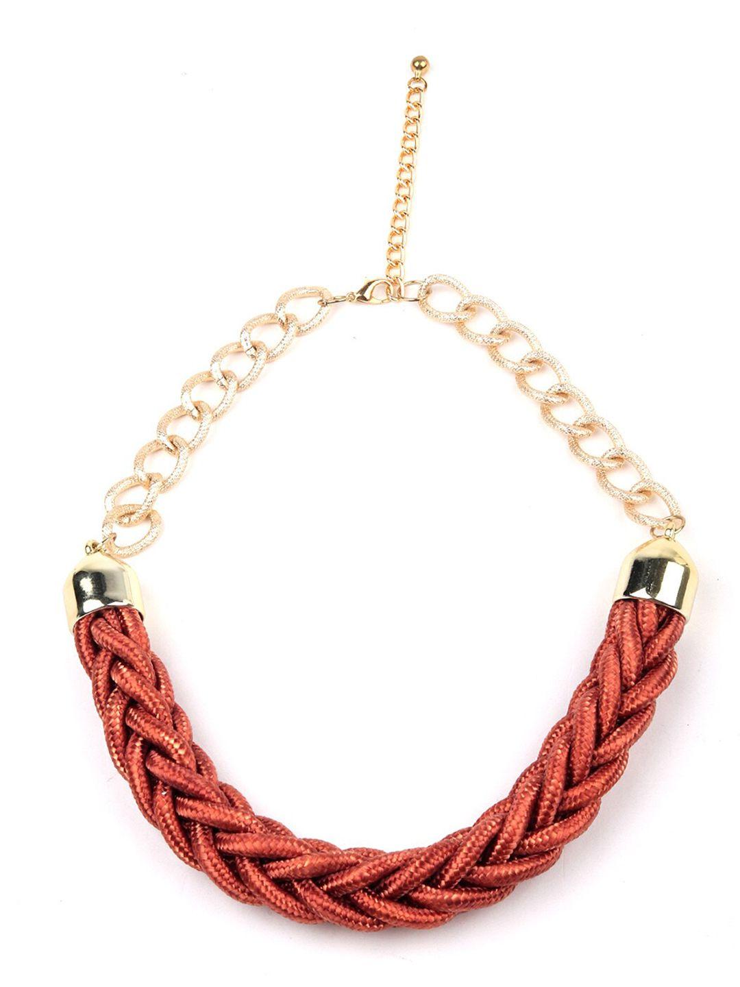odette gold-plated braided macrame necklace