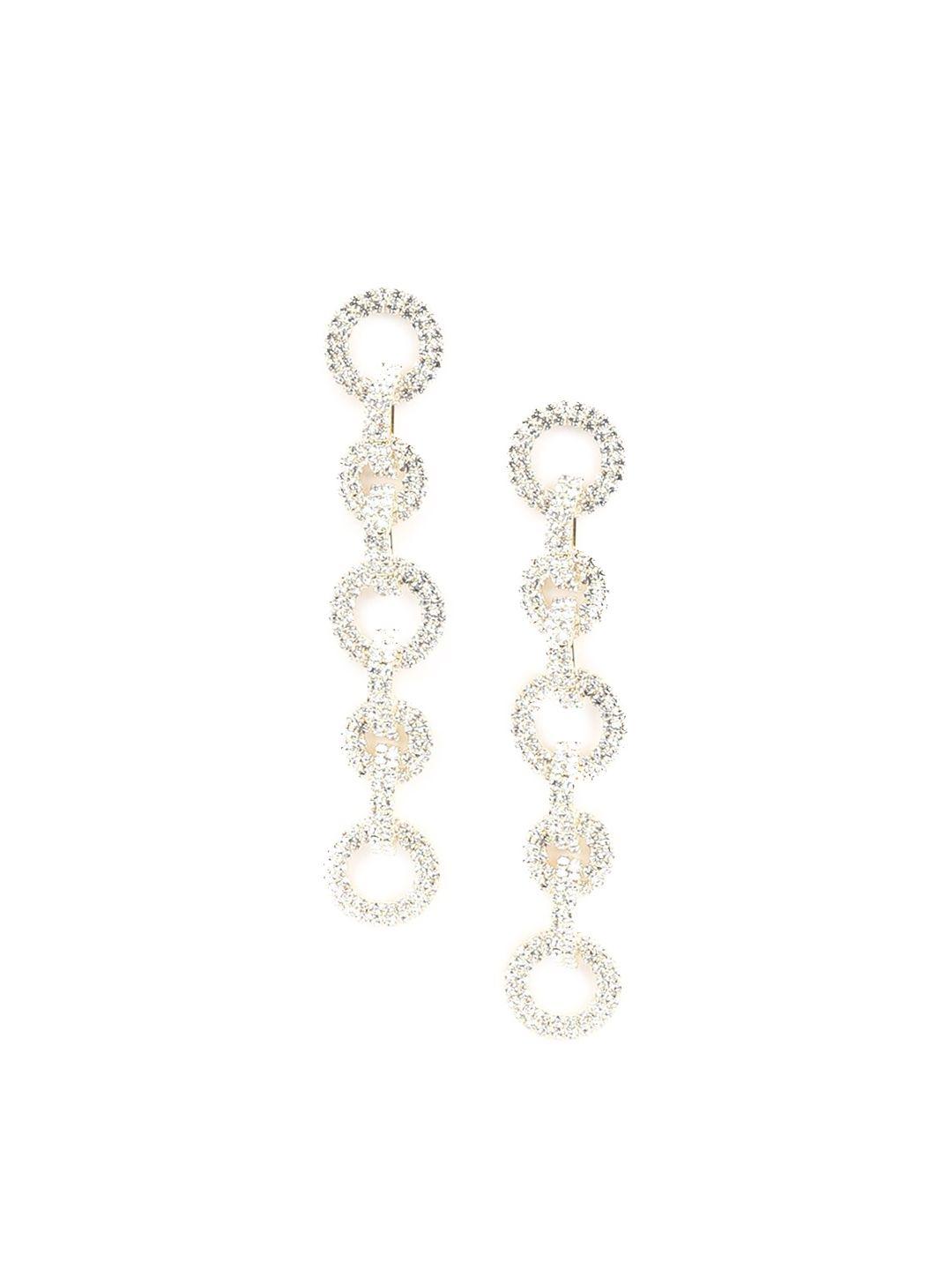 odette gold-toned contemporary drop earrings