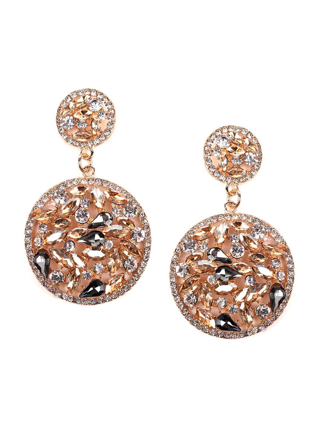 odette gold-toned oval drop earrings