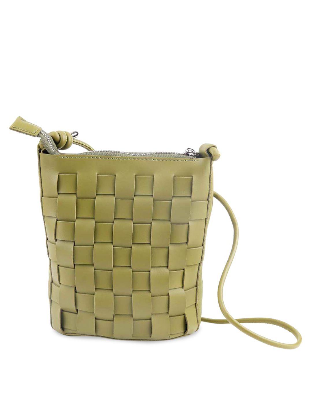 odette green structured sling bag with quilted