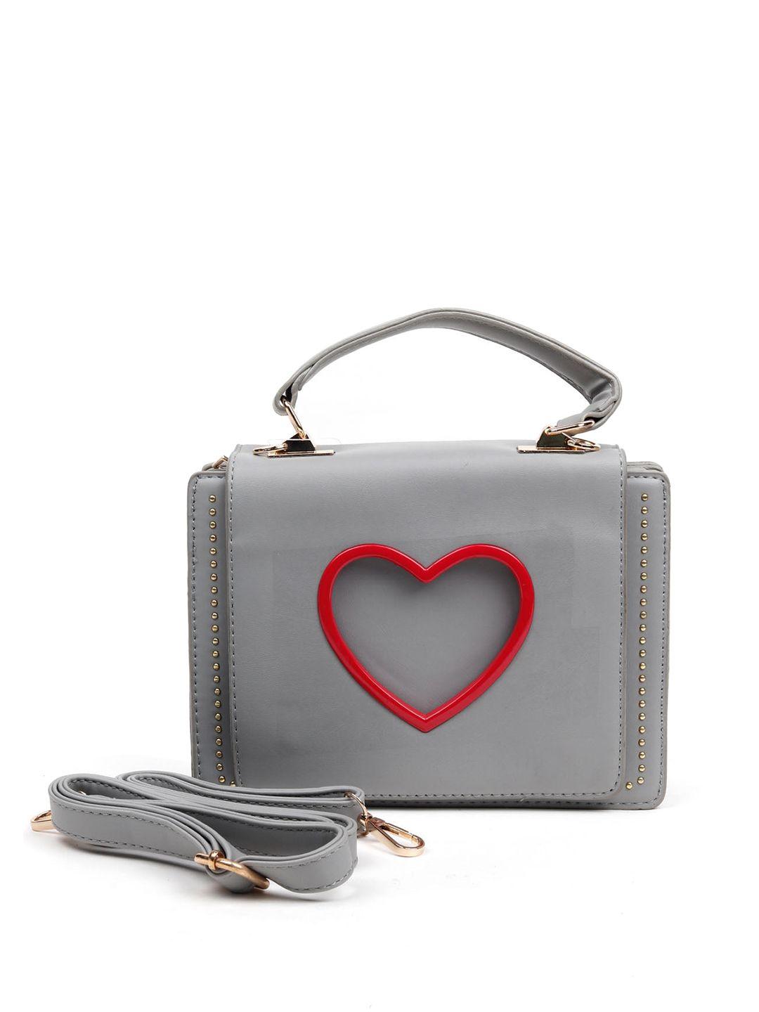 odette grey structured satchel with cut work