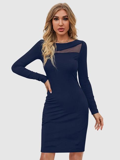 odette navy bodycon dress