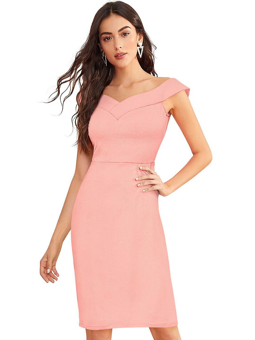 odette off-shoulder sheath dress