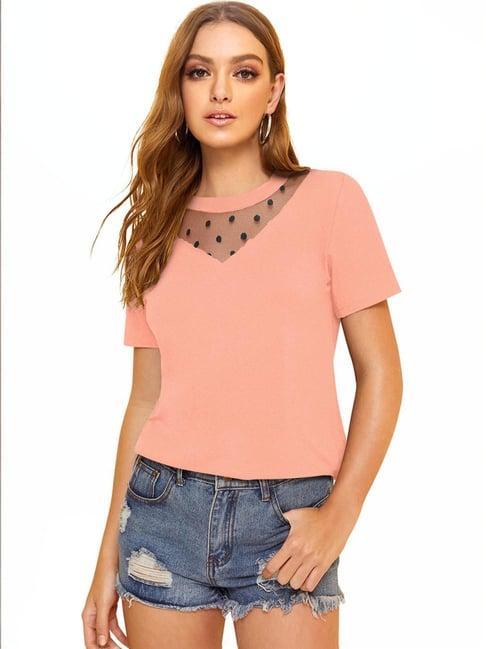 odette peach regular fit top