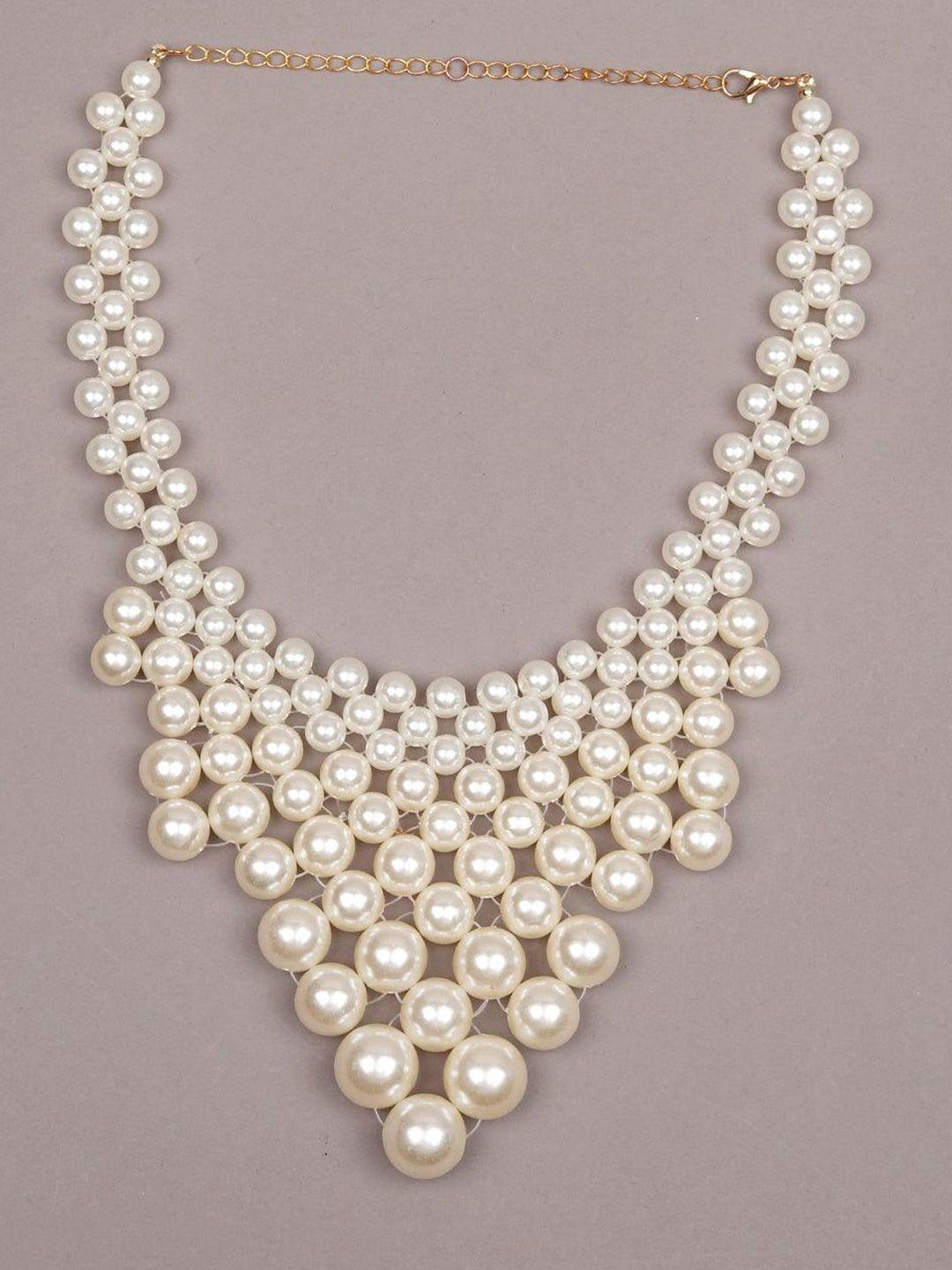 odette pearl beaded statement necklace