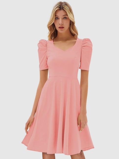 odette pink a-line dress