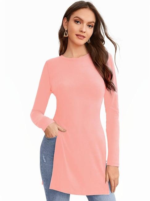 odette pink regular fit long top