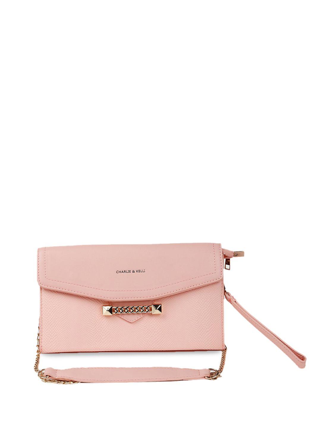 odette pink structured sling bag