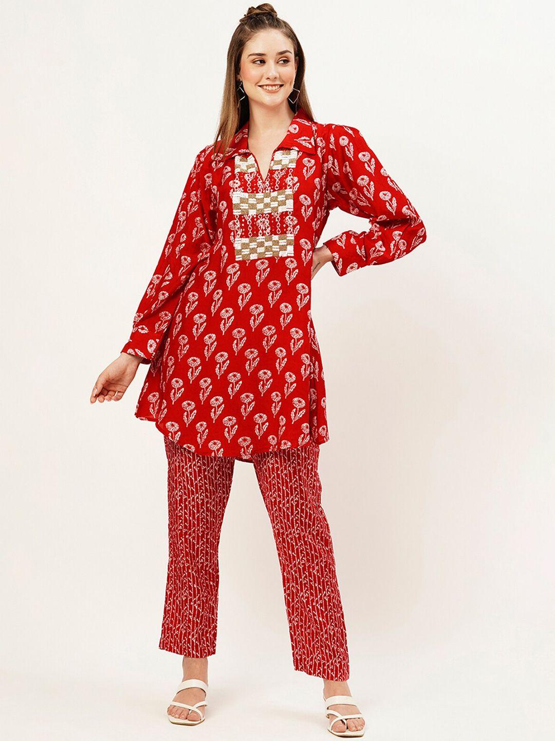 odette printed top with trousers co-ords