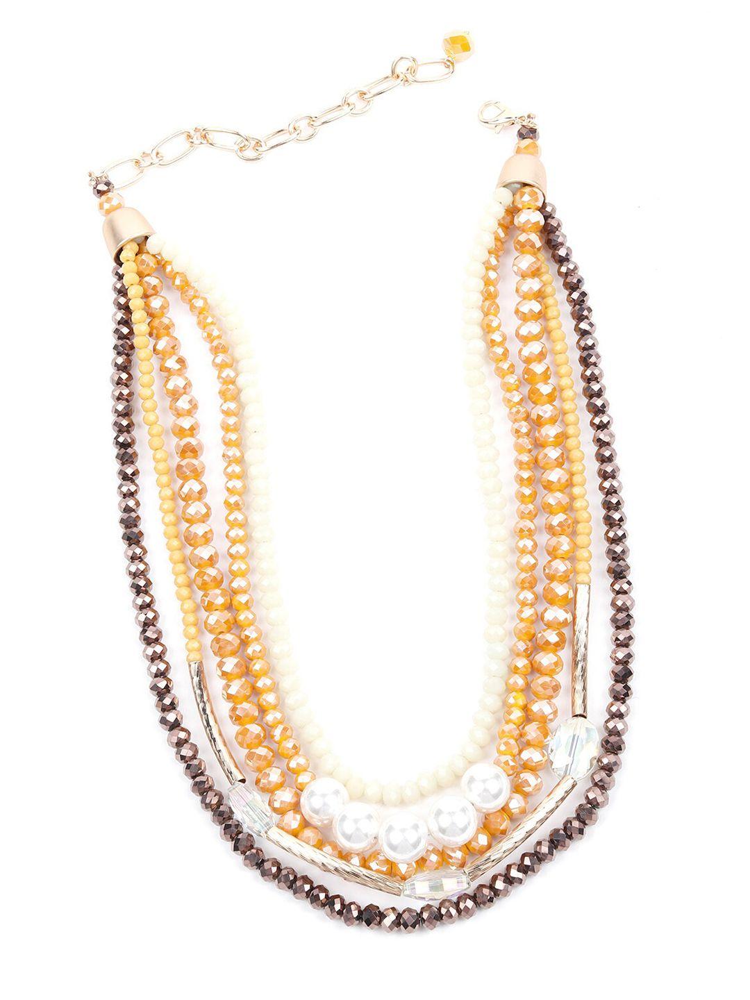 odette purple & yellow layered necklace