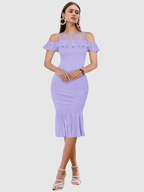 odette purple bodycon dress