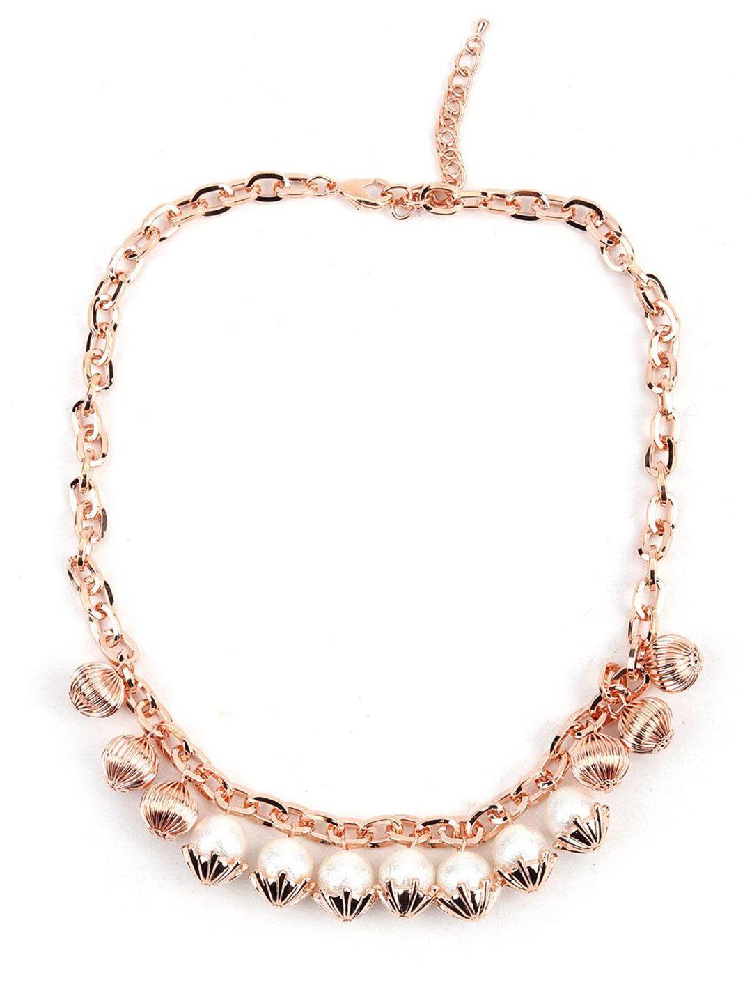 odette rose gold-plated pearls necklace