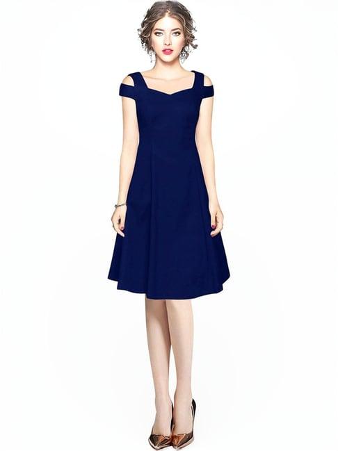 odette royal blue a-line dress