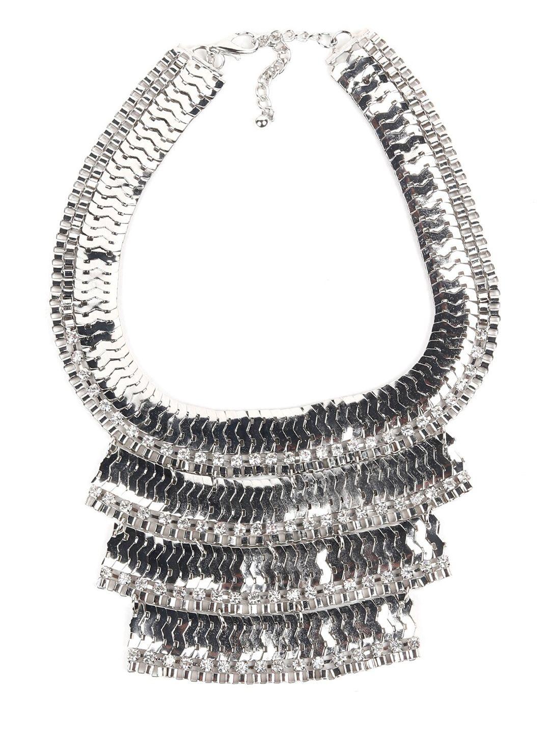 odette silver-toned silver layered necklace