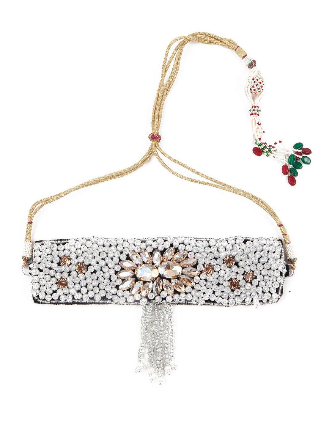 odette stone studded & beaded embellished choker