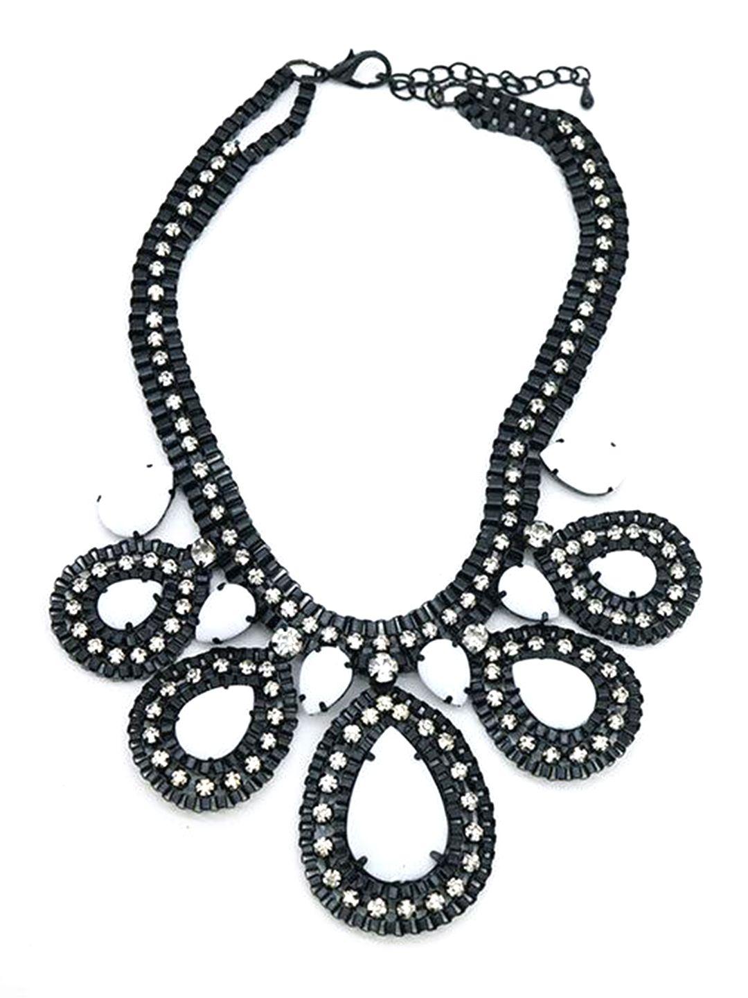 odette stone studded & beaded statement necklace