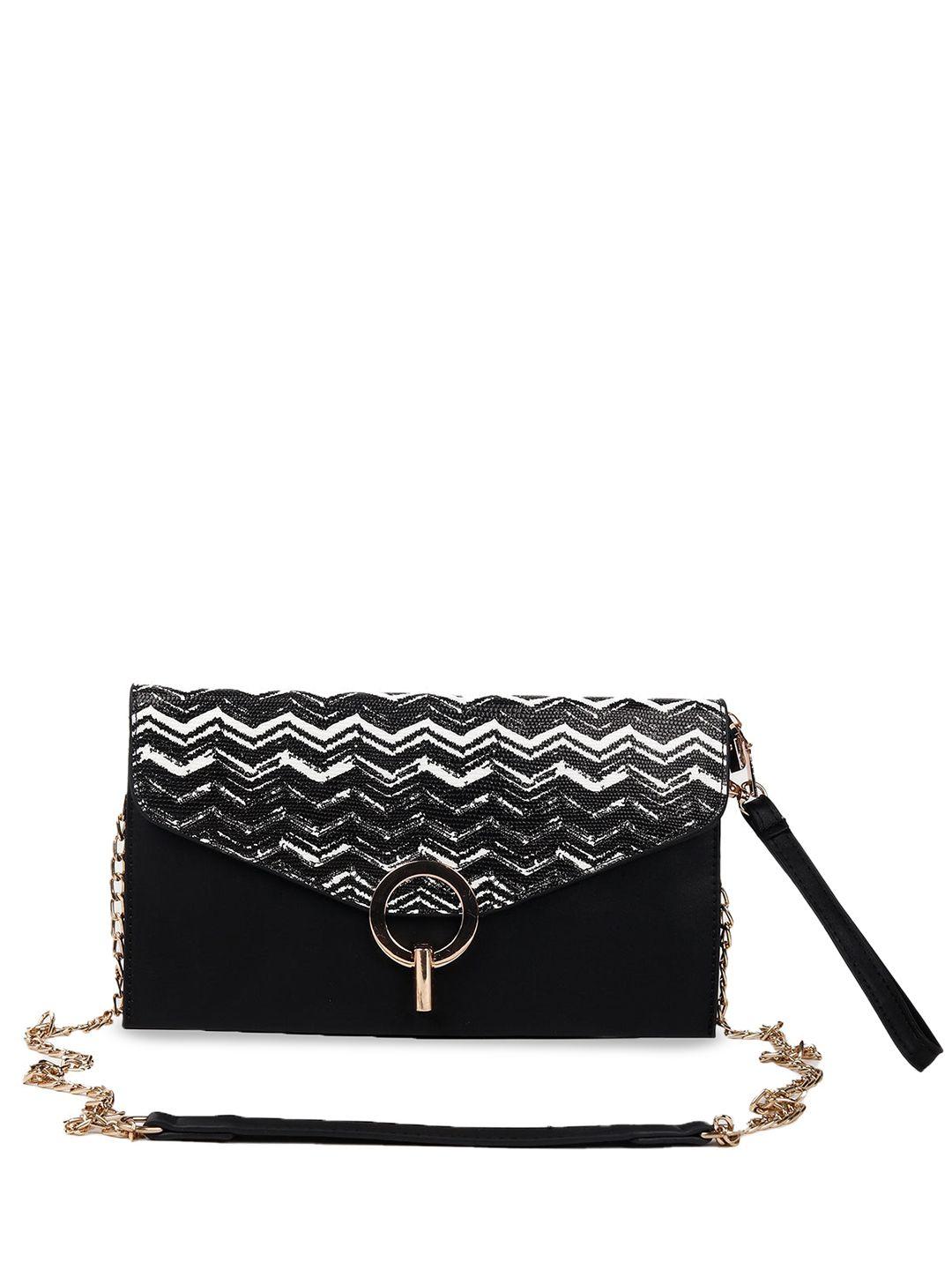 odette white geometric printed sling bag