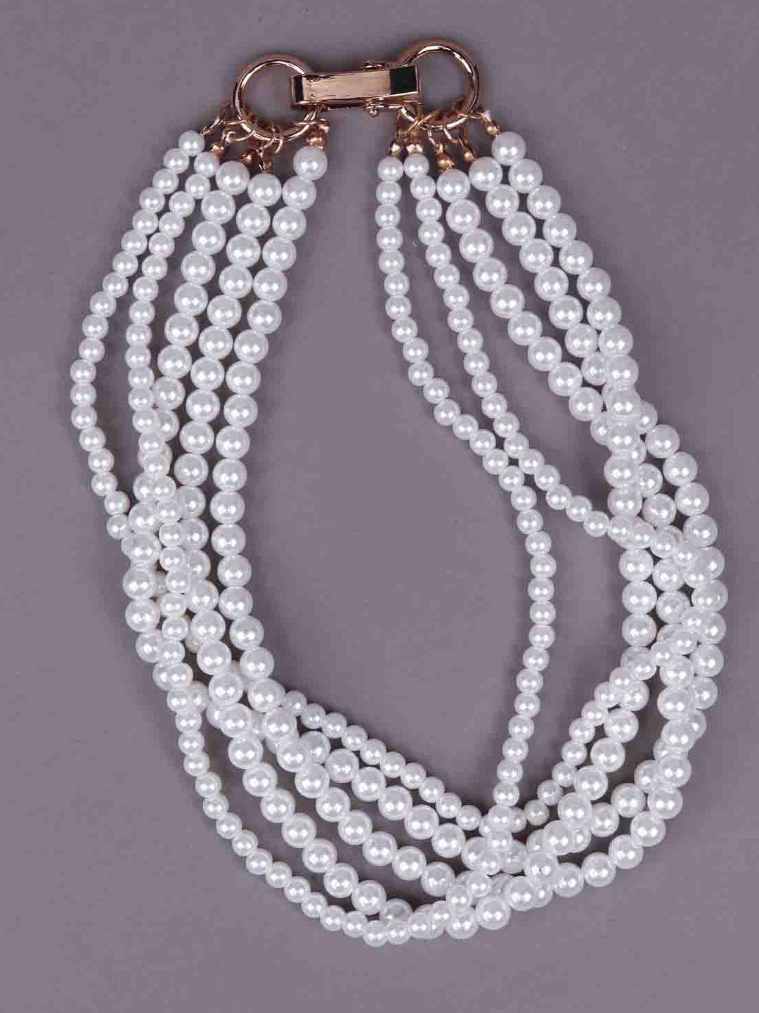 odette white layered statement necklace