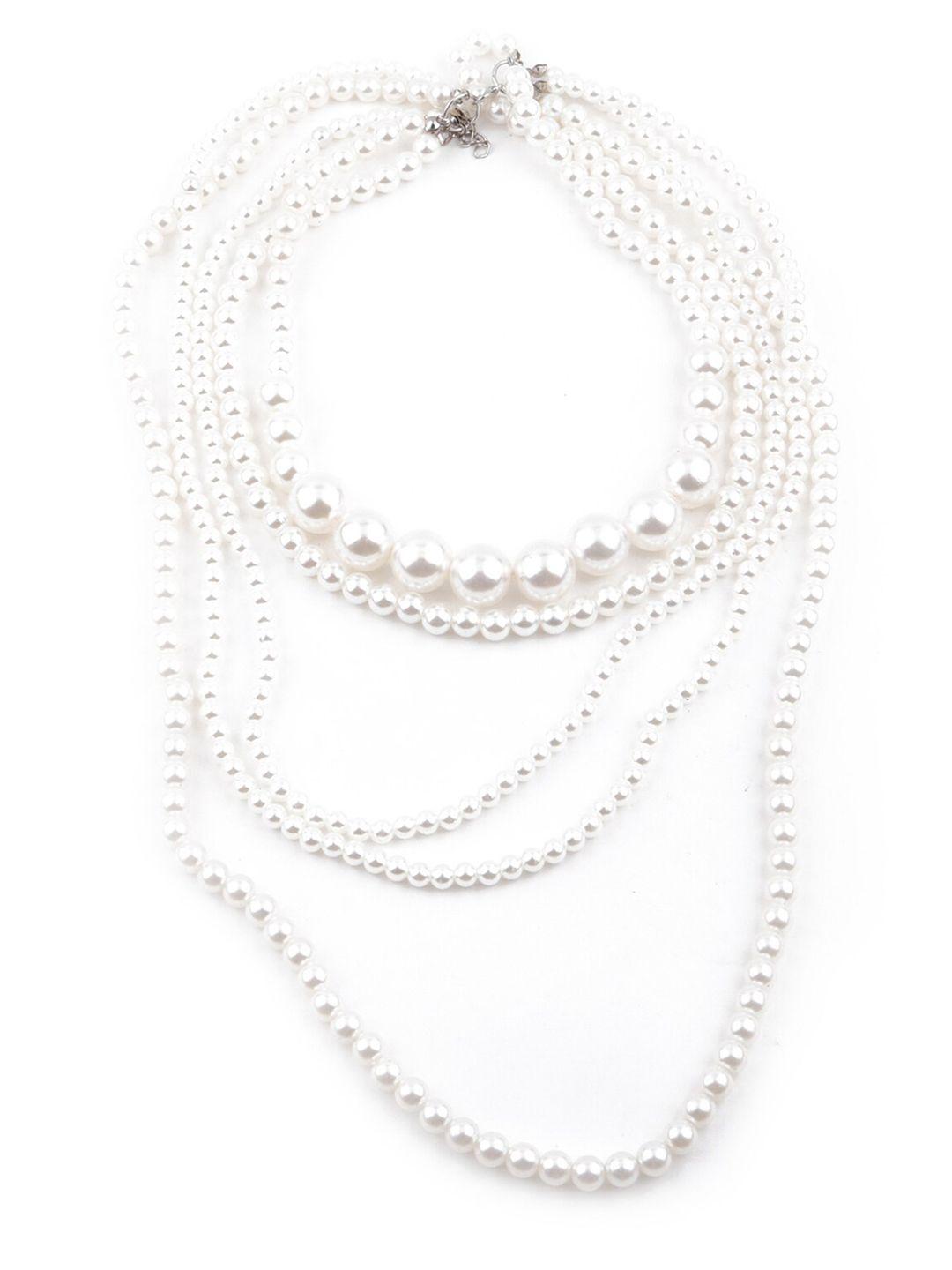 odette white pearl layered necklace