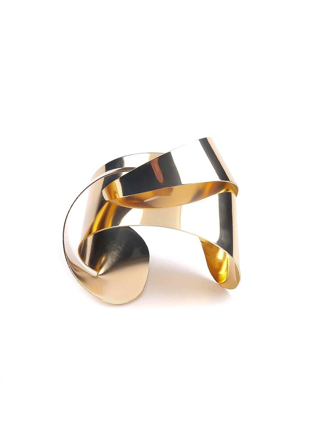 odette women gold-toned cuff bracelet