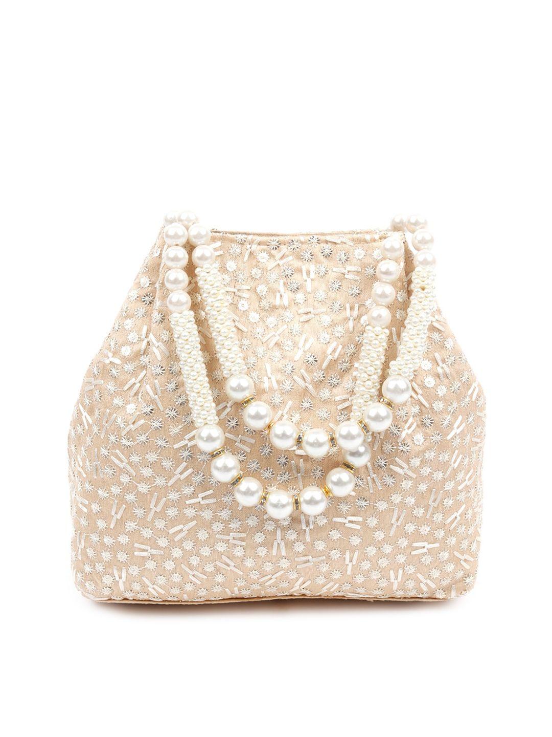 odette women gold-toned embellished structured handheld bag