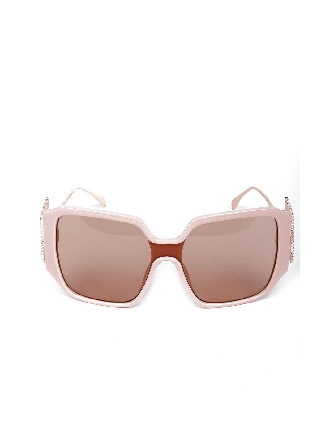 odette women pink lens & pink square sunglasses with uv protected lens diw249