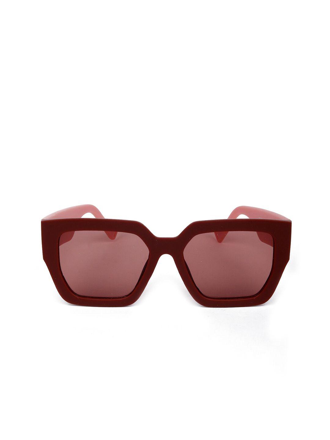 odette women red lens & red square sunglasses with uv protected lens diw248