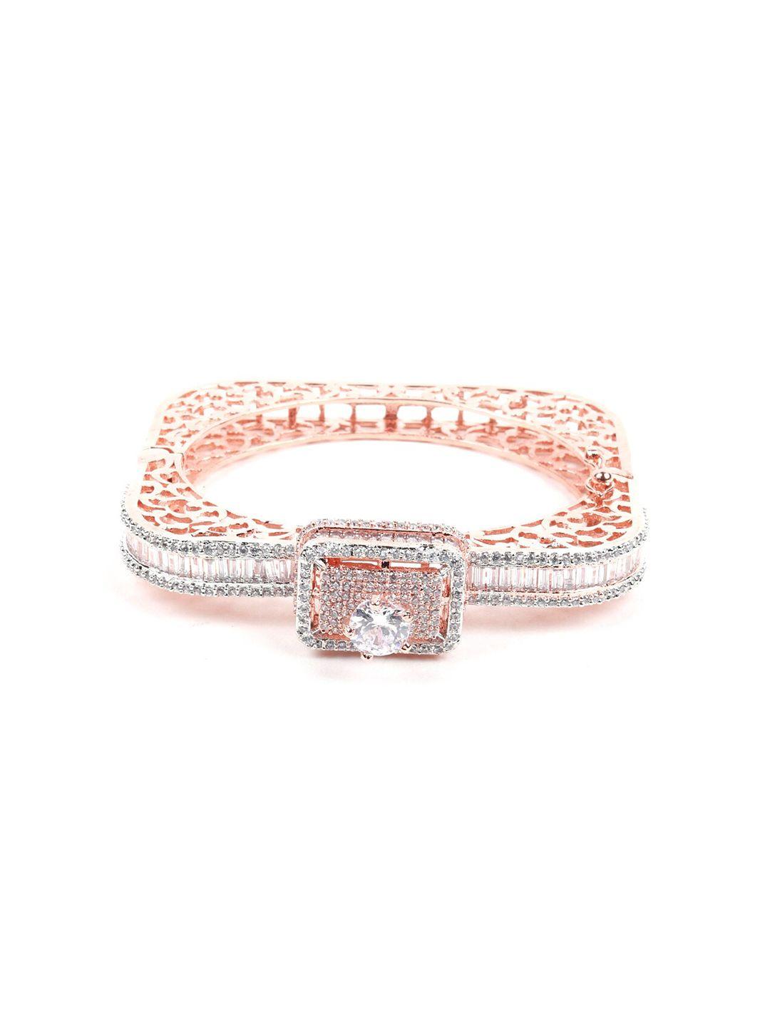 odette women rose & white bangle-style bracelet