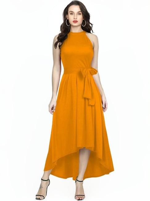 odette yellow high-low dress