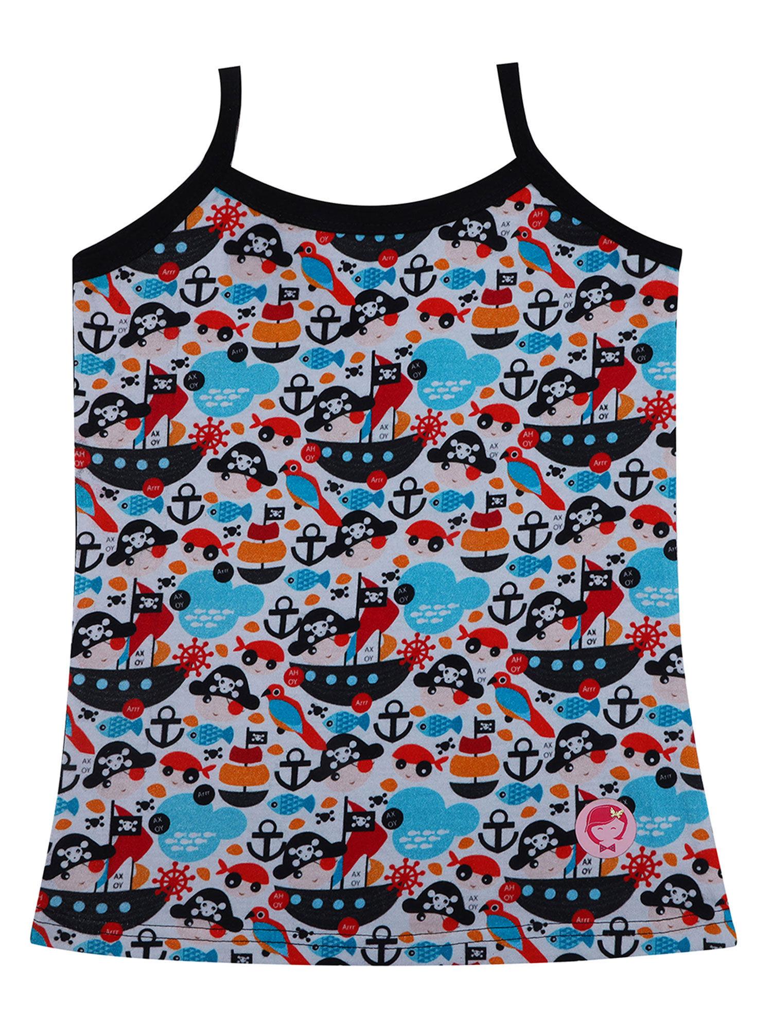 of pirate print camisole for girls (pack of 1)