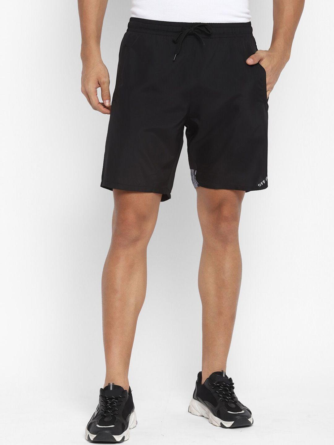 off limits men black solid training or gym sports shorts