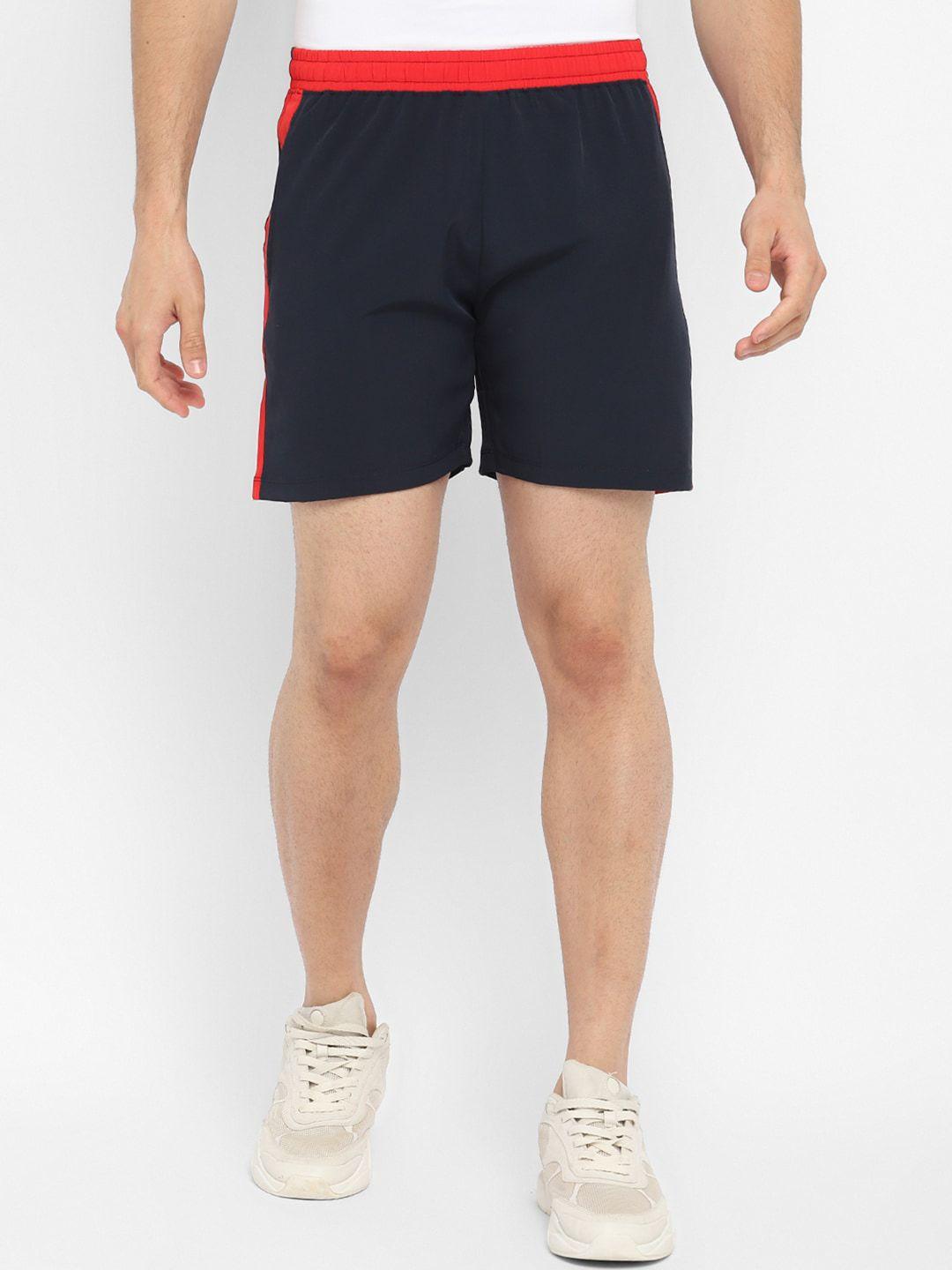 off limits men navy blue training or gym sports shorts with antimicrobial technology