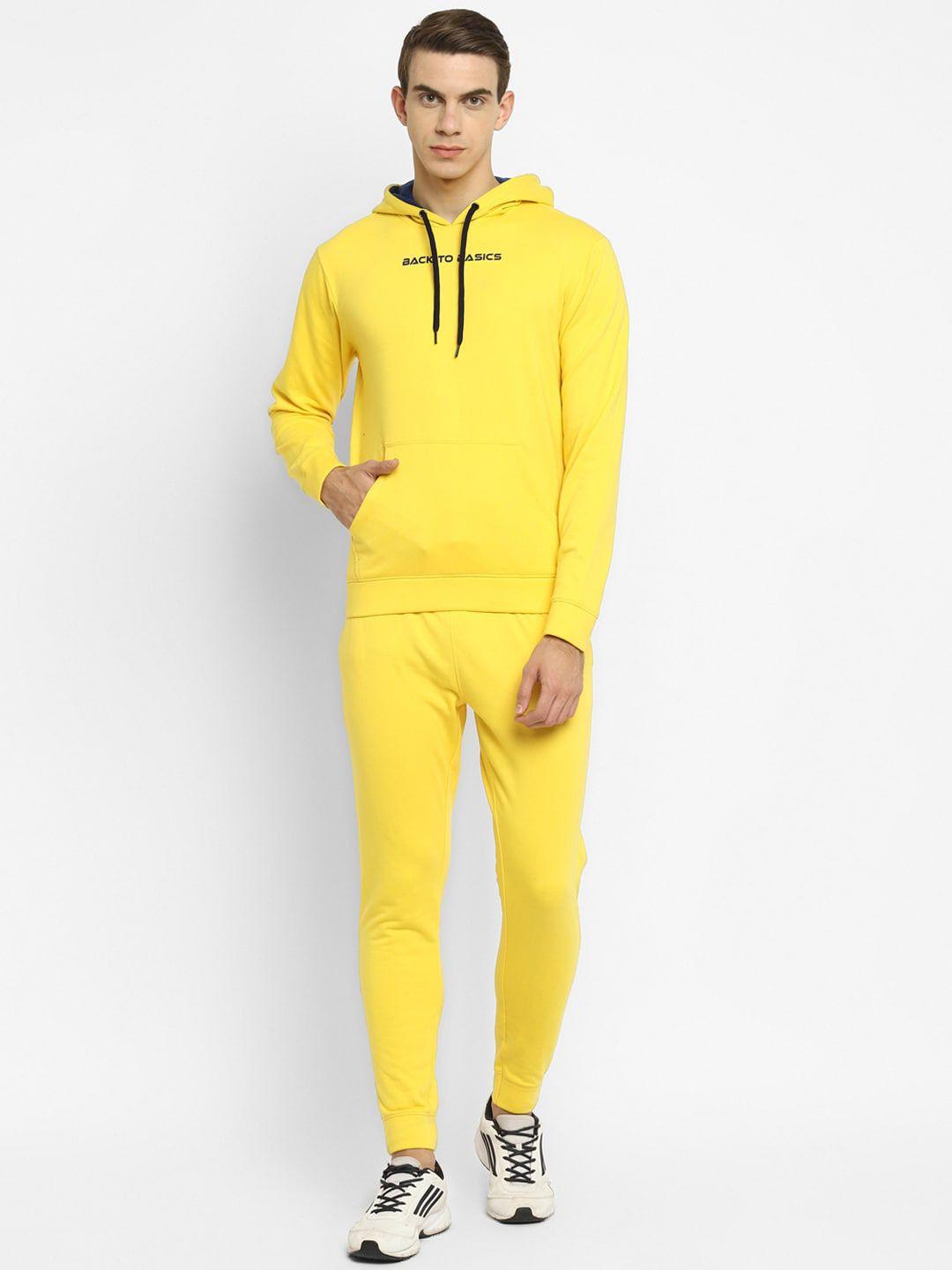 off limits men yellow solid tracksuits