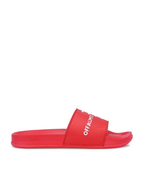 off limits men's kaito red slides