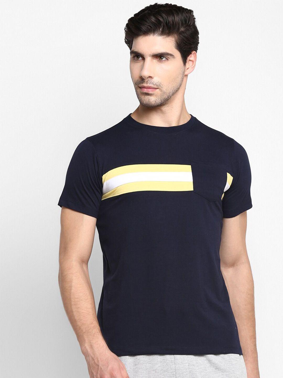 off limits striped rapid-dry & anti microbial cotton sports t-shirt