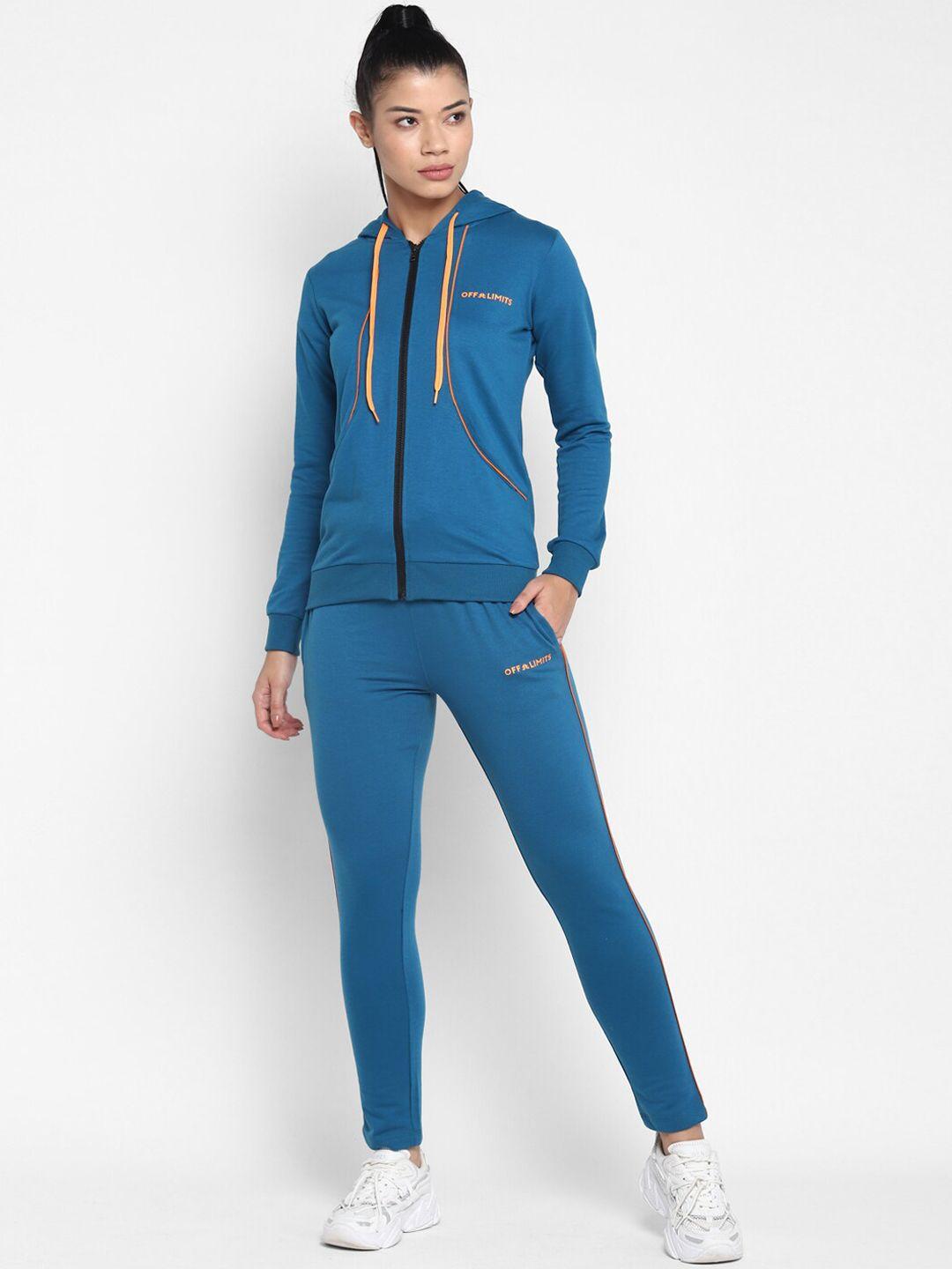 off limits women blue solid track suit