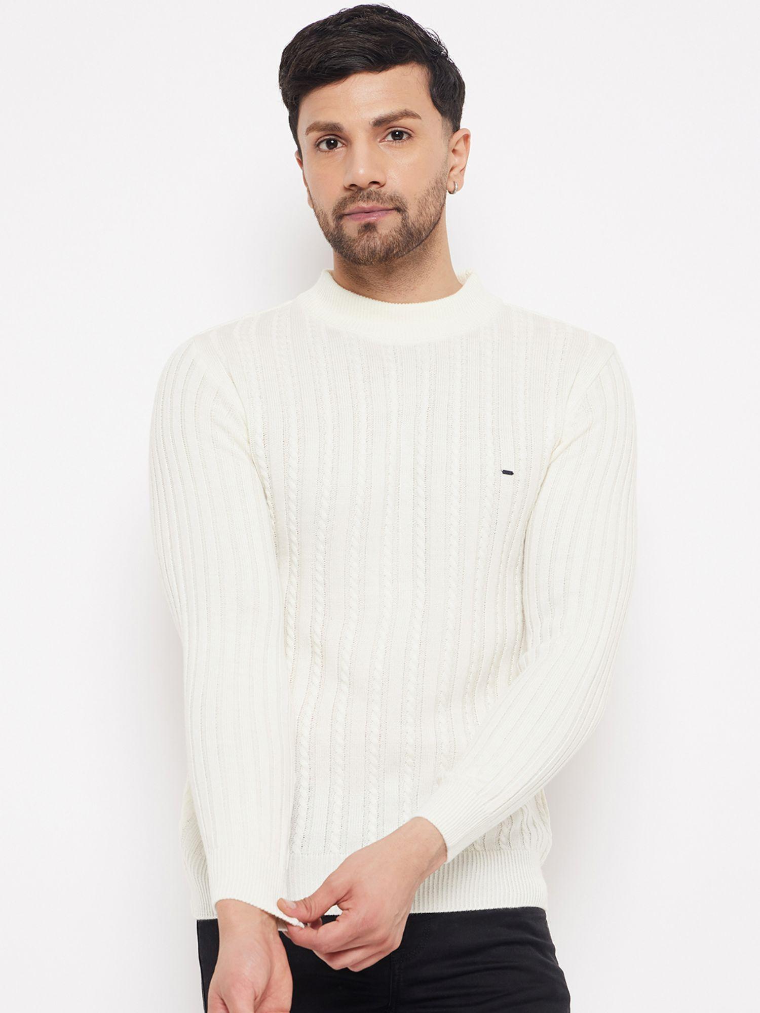 off white acrylic sweater
