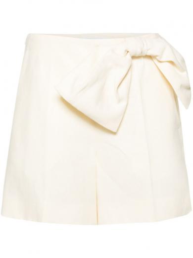 off white bow detail shorts