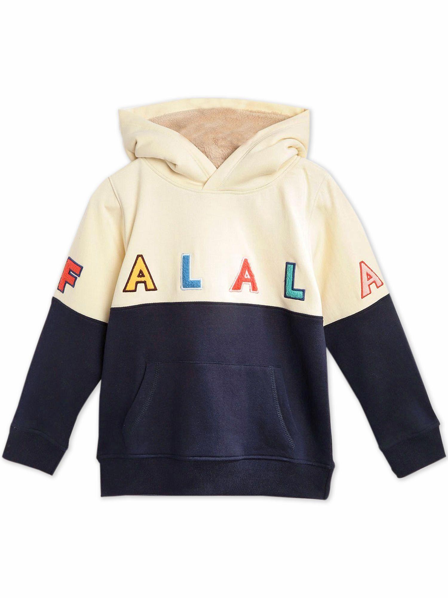off white falala applique hoodie sweatshirt