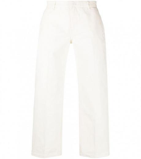 off white off white straight leg trousers
