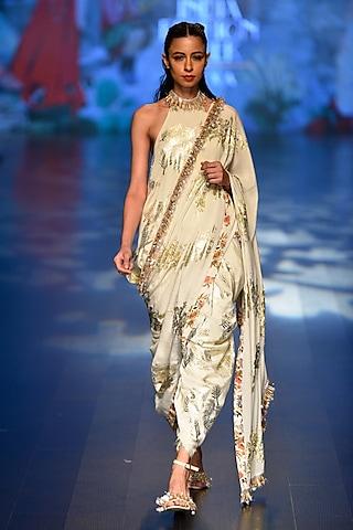 off-white-palm-print-halter-neck-top-with-palm-print-cowl-dhoti