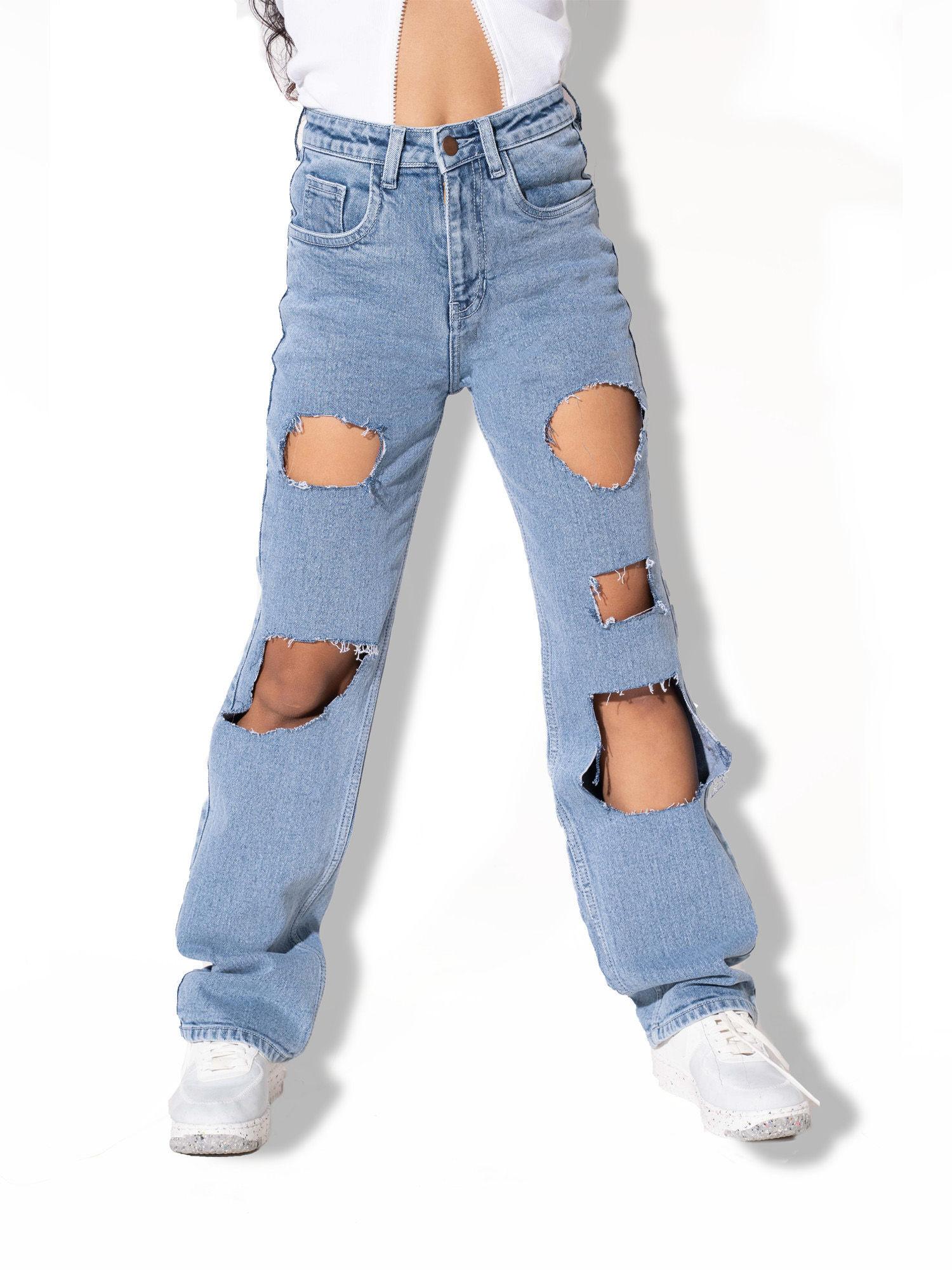 off duty super ripped mom fit jeans