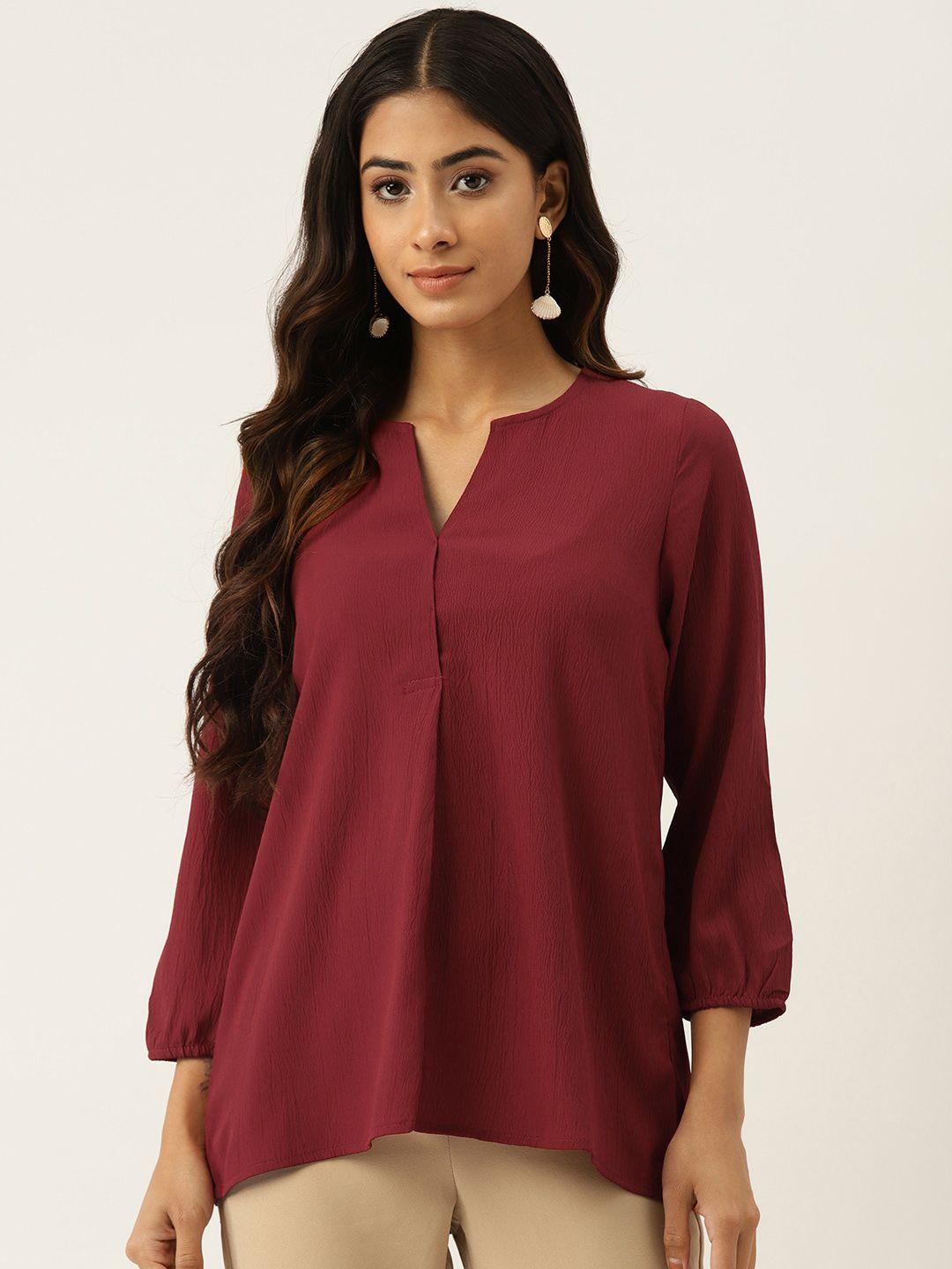 off label puff sleeves longline top