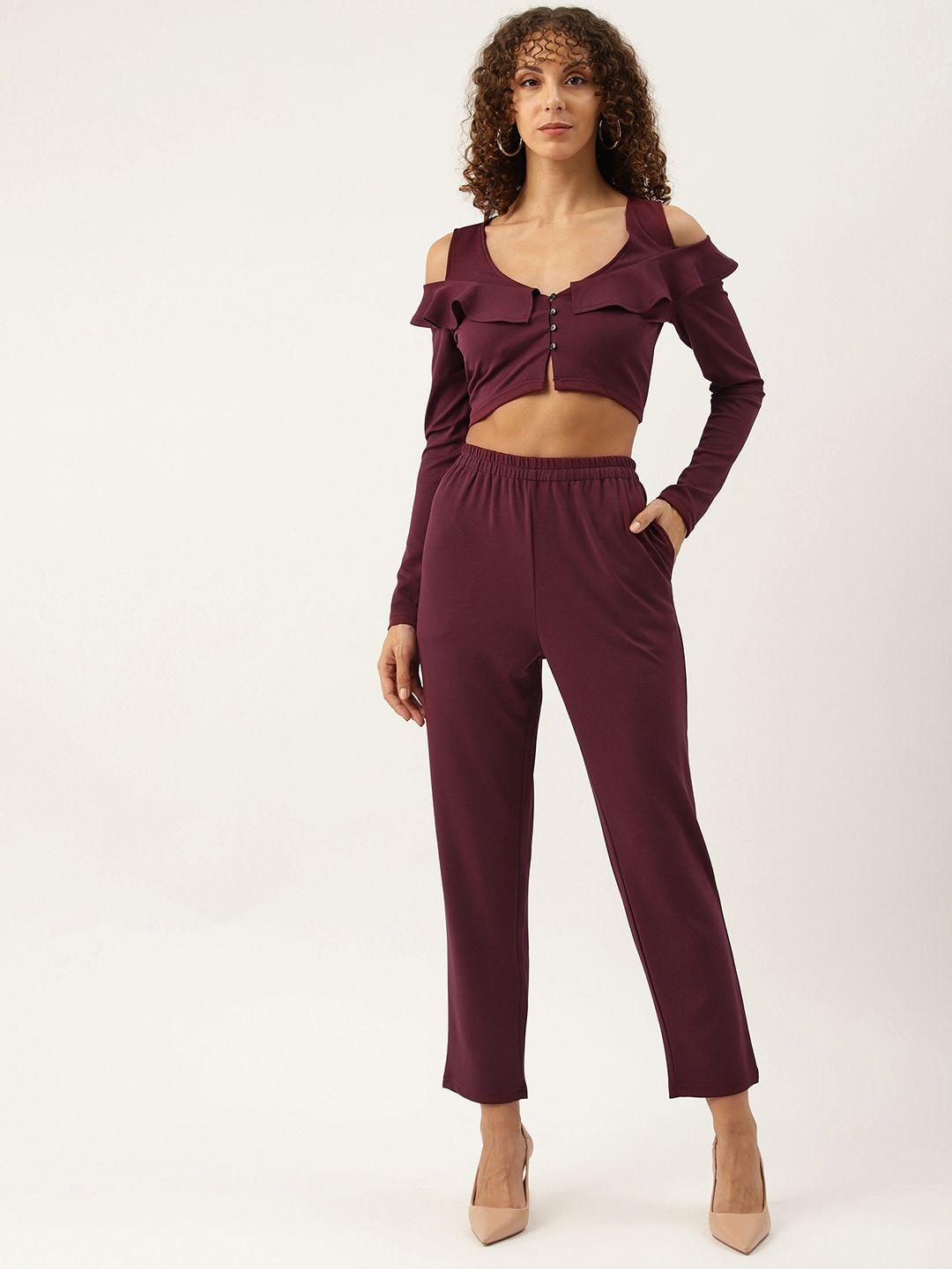 off label solid top & trousers set
