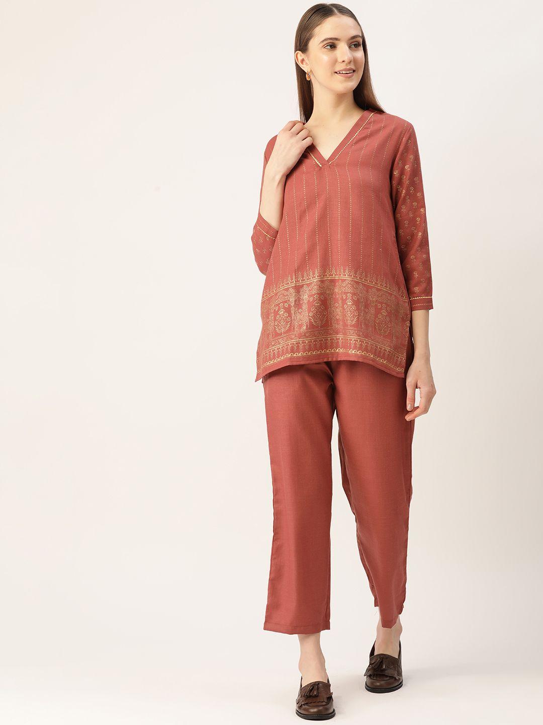 off label solid tunic & trousers co-ords